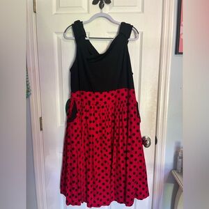 Lindy Bop Retro Red and Black Polka Dot Dress